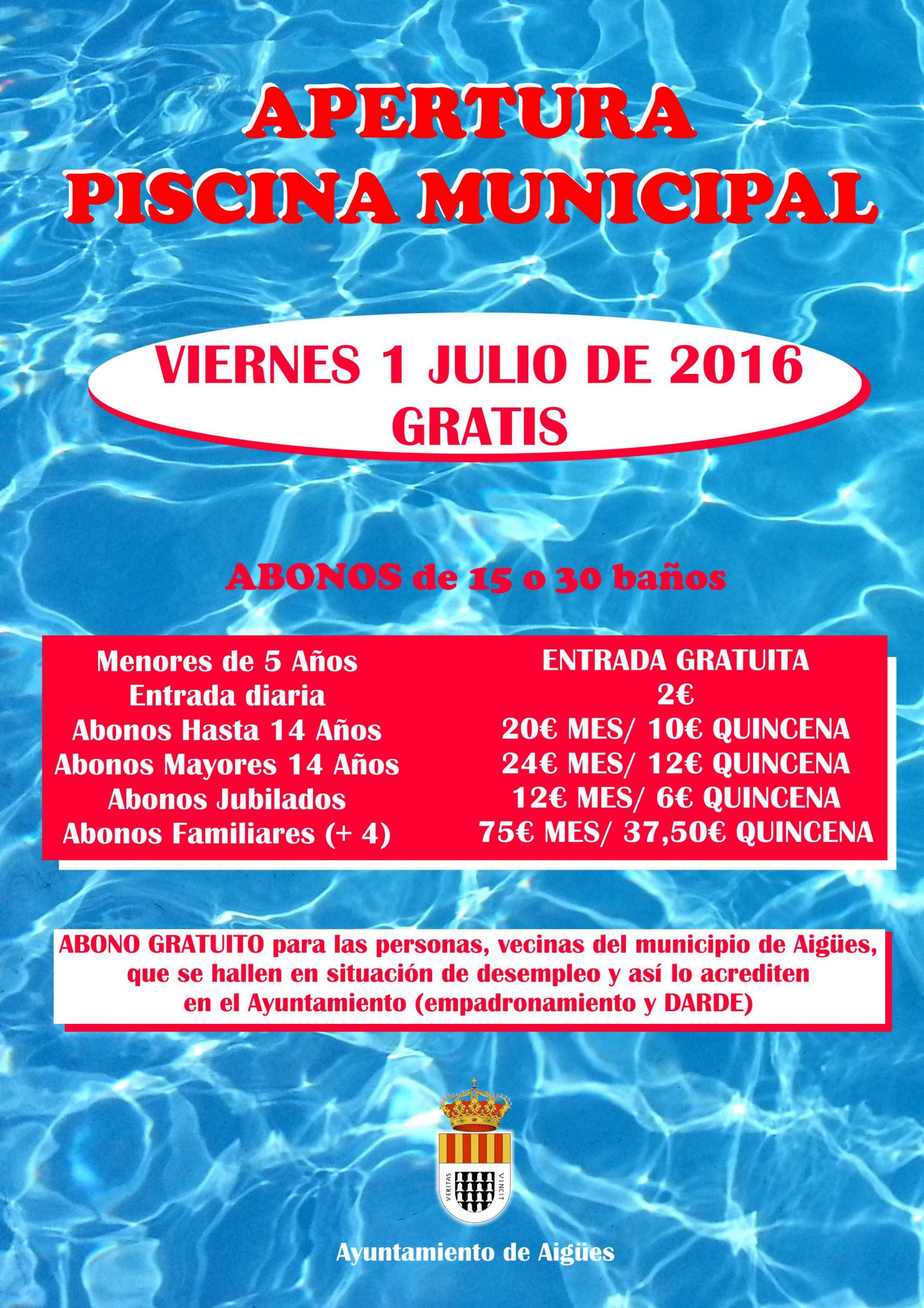 Apertura Piscina Municipal