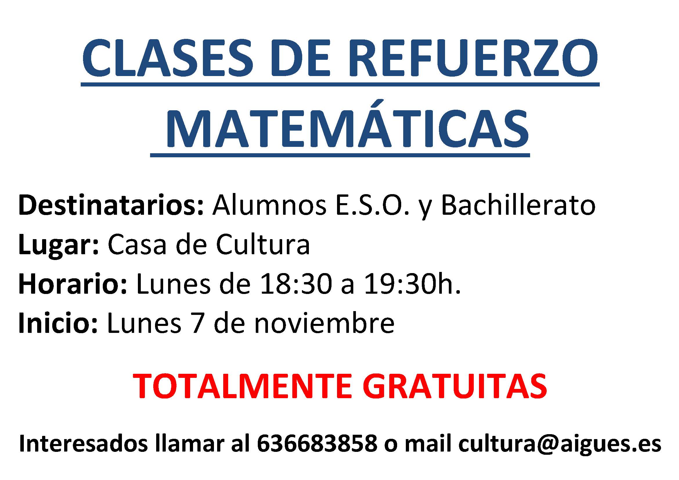 Clases de Matemáticas
