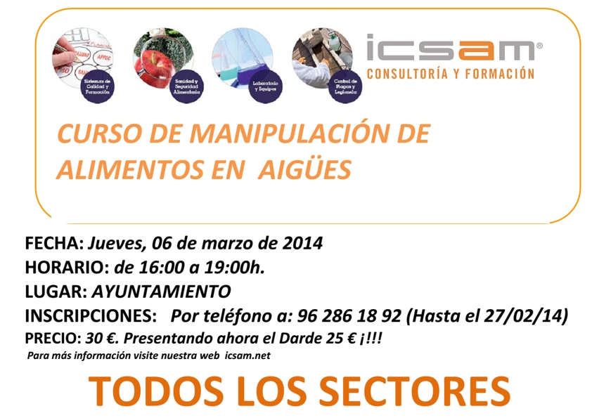 Curso Manipulador de alimentos